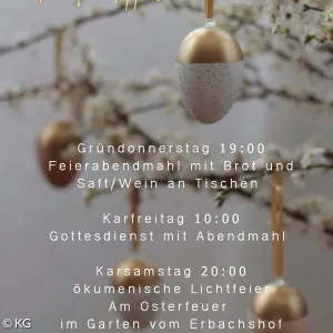 Einladung zu den Ostergottesdiensten