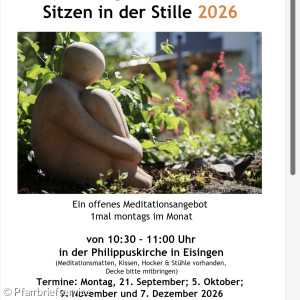 Sitzen in Stille
