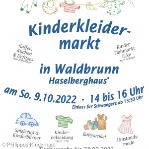 Kinderkleidermarkt Waldbrunn 9.10.22